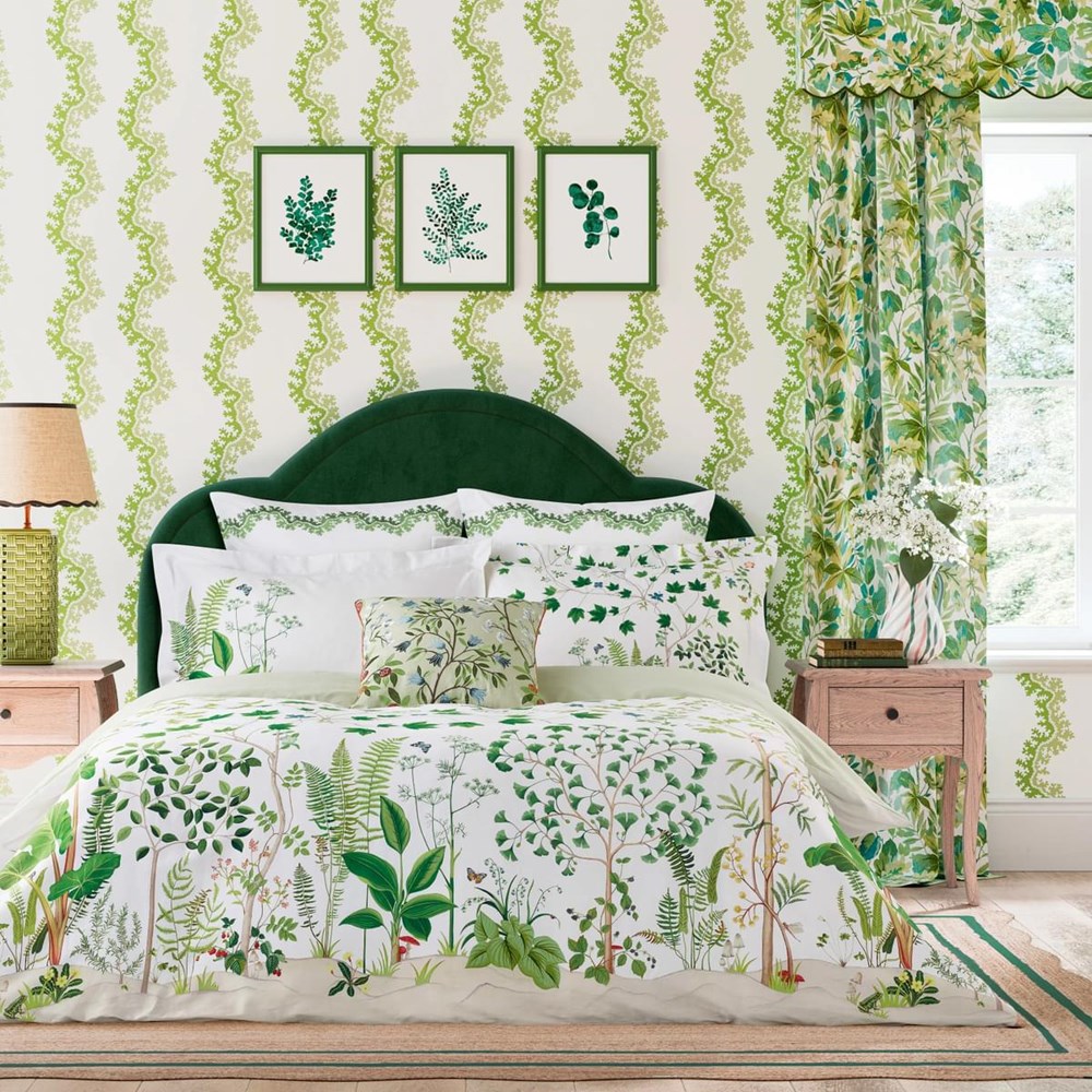 Sycamore & Oak Bedding by Sanderson in Botanical Green